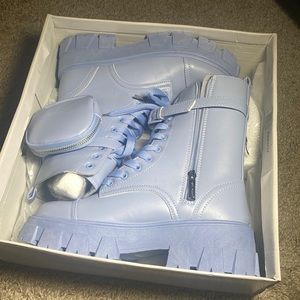 Periwinkle Colored Platform Boots